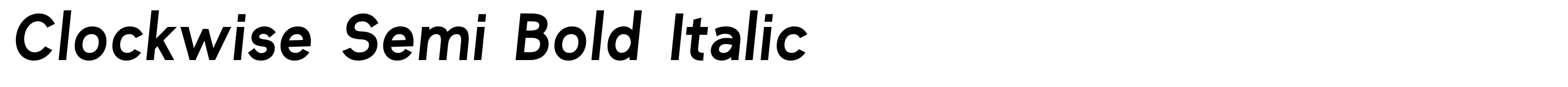 Clockwise Semi Bold Italic